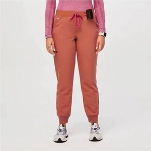Figs Zamora™ Jogger Scrub Pants in Terracotta Orange
